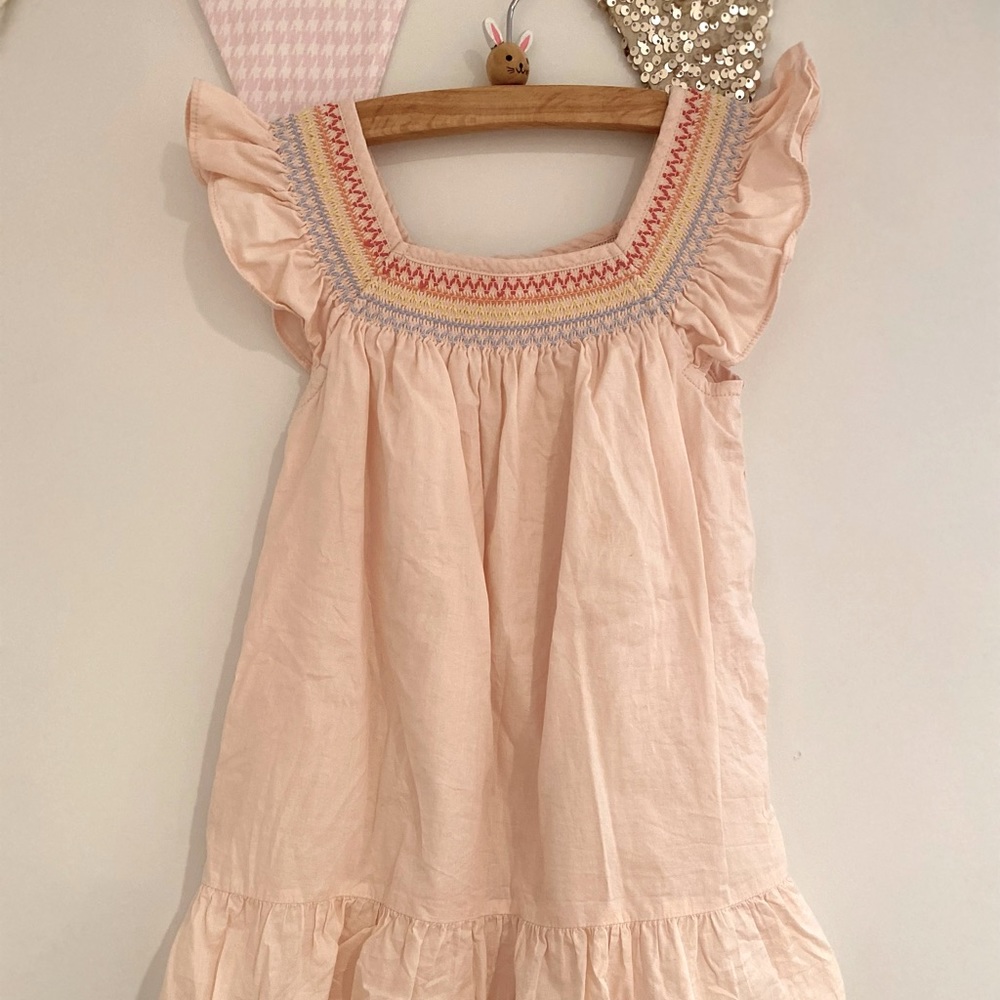 Janie & Jack - pink embroidered dress size 3T